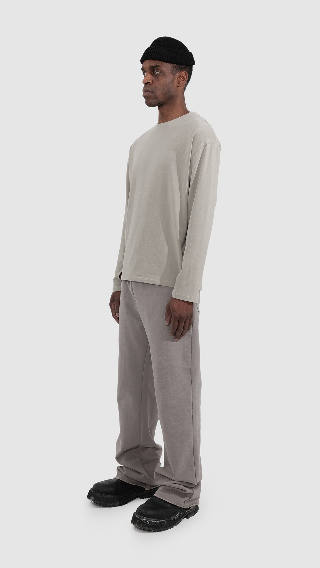 Q-1 Long sleeve T-shirt STONE